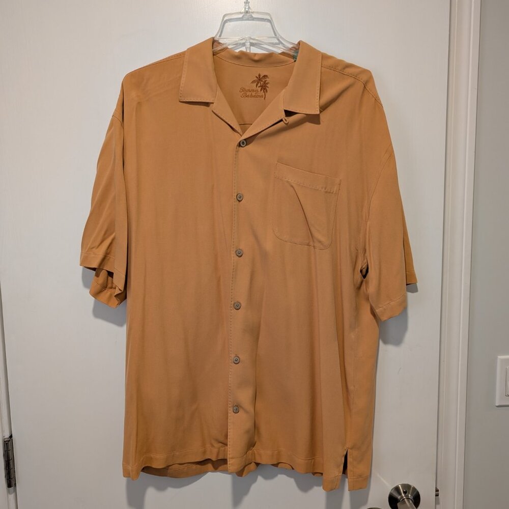 Tommy Bahama Men’s 100% Silk Shirt, Brown, Size 1XB